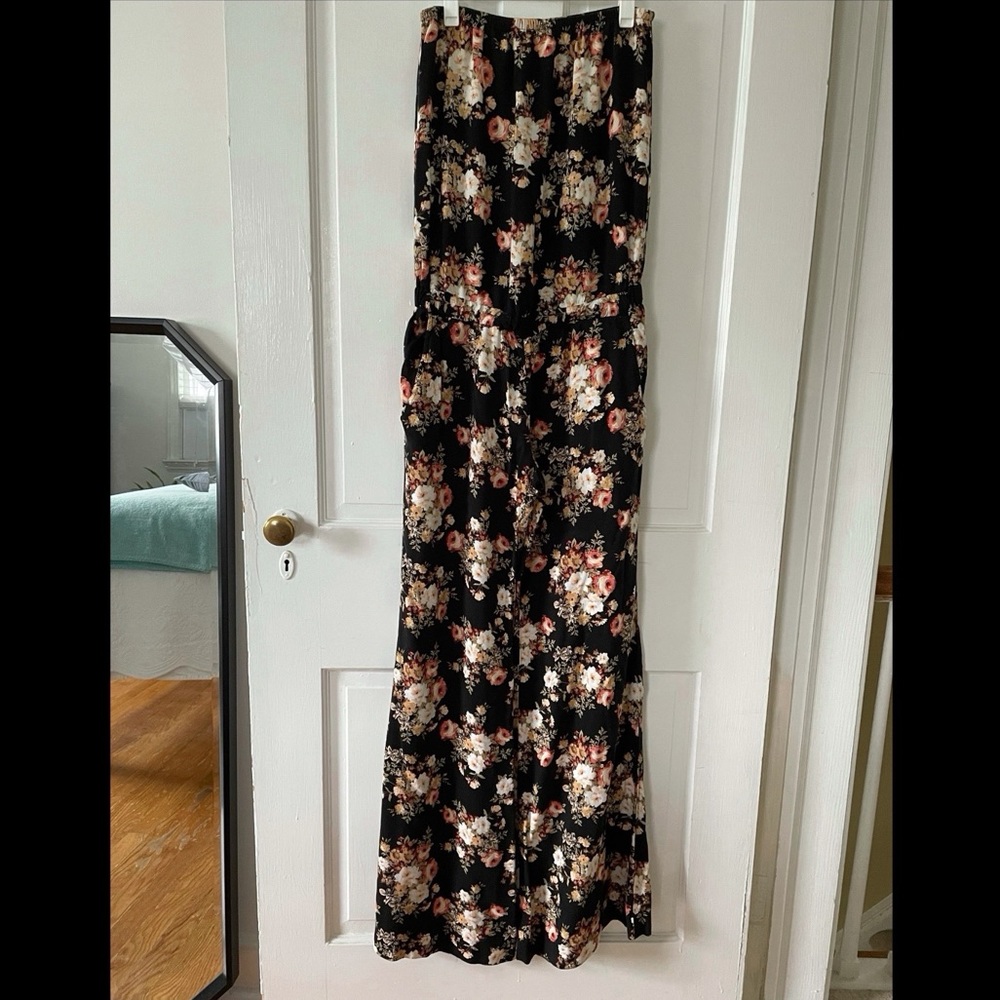 Floral Strapless Jumpsuit